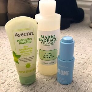Skincare lot - free w purchase - Mario Badescu, Aveeno, Blum
